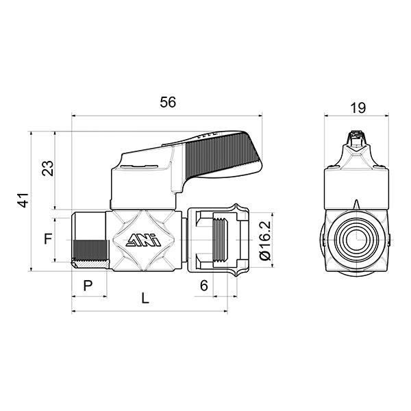 AIR/13 | AIR/14 - Robinet fileté FEMELLE avec ECROU fraisé - Robinets et Vannes - Raccords - Ani (Pack de 5) AIR/13 | AIR/14 - Robinet fileté FEMELLE avec ECROU fraisé - Robinets et Vannes - Raccords - Ani (Pack de 5)